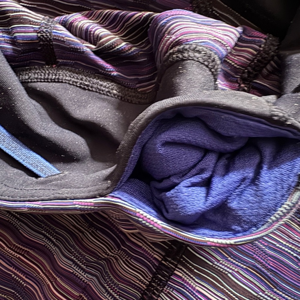 Lululemon Athletica Purple Striped Leggings size 6 L27 - Picture 6 of 8